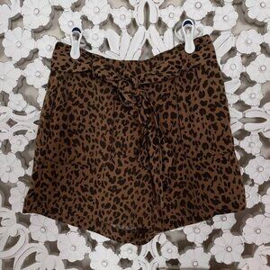A New Day Leopard Print Paper bag shorts